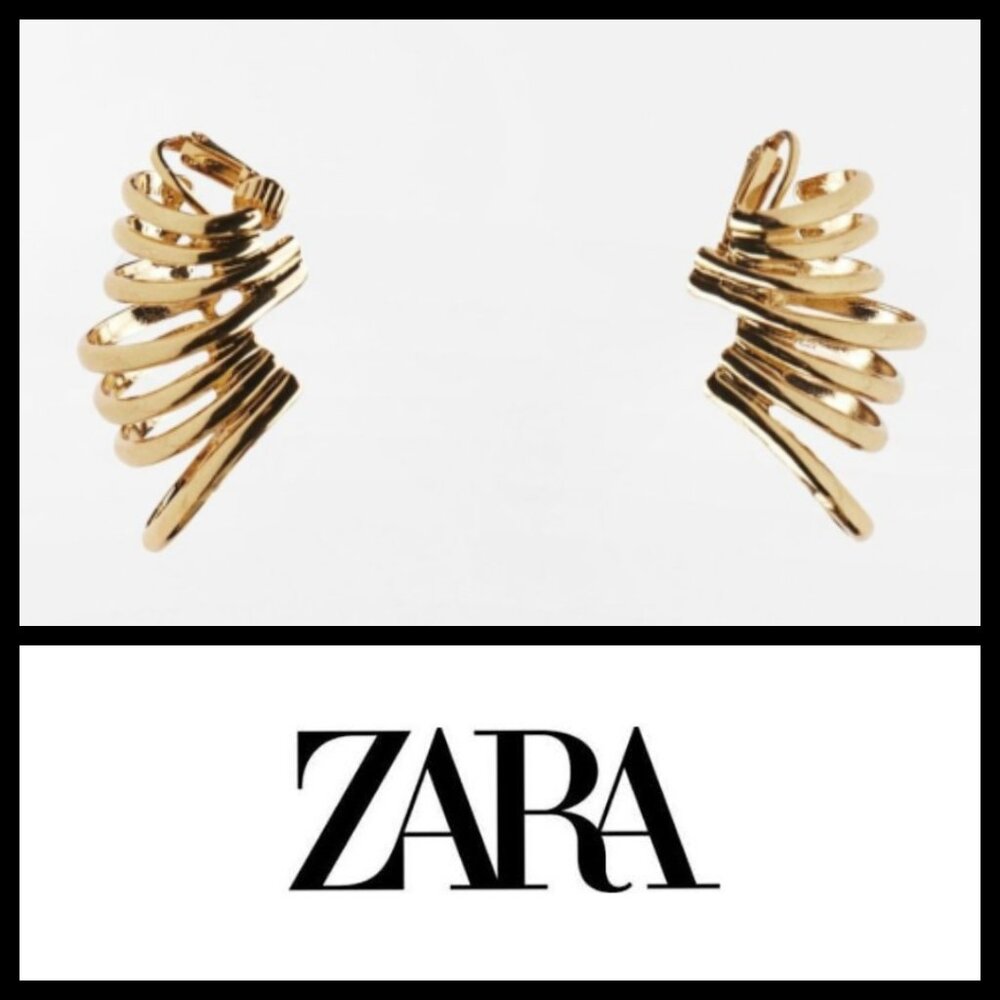 Zara - Gold Ear Cuff Earrings - NWT - Picture 12 of 14